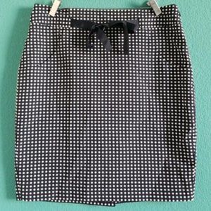 {The Limited} Navy & White Polka Dot Skirt